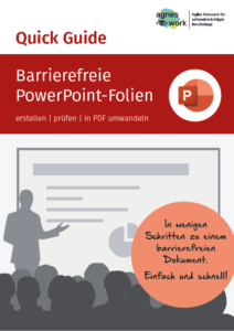 Titelblatt Quick Guide Barrierefreie PowerPoint-Folien