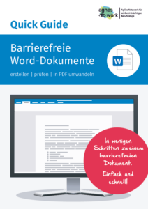 Titelblatt Quick Guide Barrierefreie Word-Dokumente